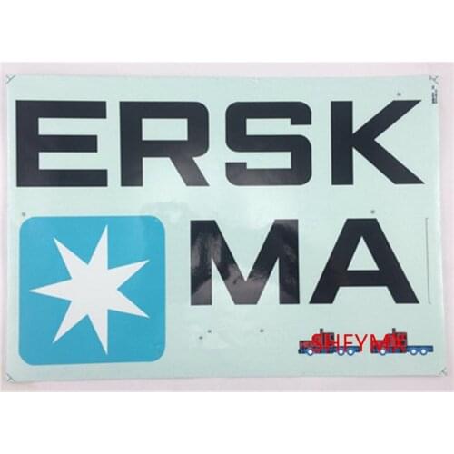 2Pcs Rc Truck 40 Feet Container Decoration Logo Stickers Decals For 1:14 Scale Remote Control Tractor Trailer Tamiya Lesu Toys