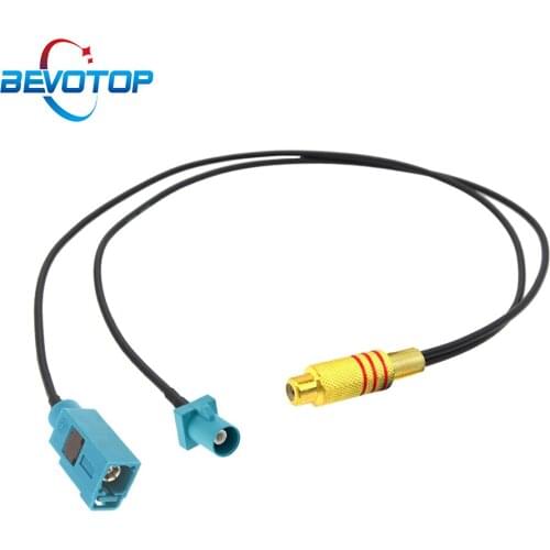 RCA to Fakra Z Y Type Splitter Pigtail Video Camera Connection AV-IN Cable Adapter for Car Rear View Backup Parking Camera