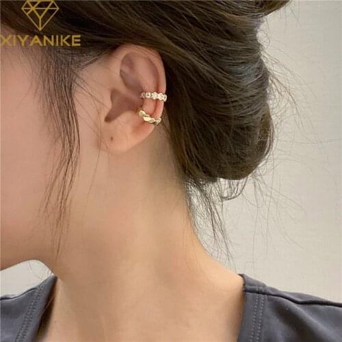 XIYANIKE 925 Sterling Silver Diamond-shaped Zircon Clip Earring Women Simple Compact High Quality Gorgeous Exquisite All-match