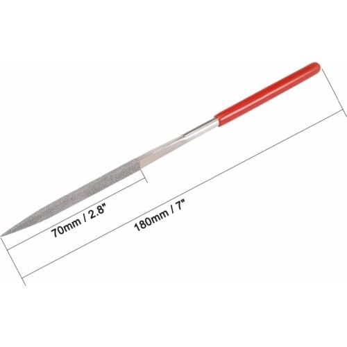 UXCELL 4pcs 5mm Shank 180mm Length Triangular Diamond Needle File 150 Grit for Metal Glass Stone,Art Craft or Jewelry Field