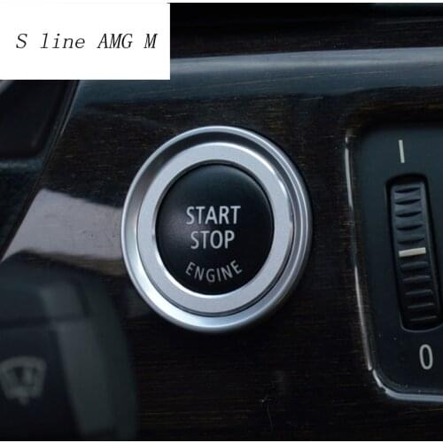 Car styling Aluminum Alloy Engine Start Stop Ring Trim Ignition Key Ring for BMW E90 E92 E93 3 Series Interior Accessories cover
