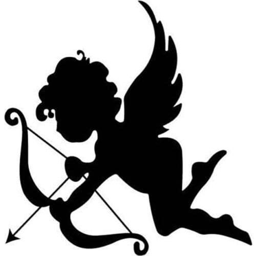 Fashion Cupid Silhouette Auto Sticker PVC Personality Creative Classic Charming Car Motorcycle DecalCustomizable Colors