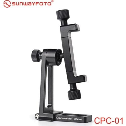 SUNWAYFOTO CPC-01 Mobile Phone Accessories Professional Desk and Stand Professional Tripod Ballhead Phone Holder Bracket