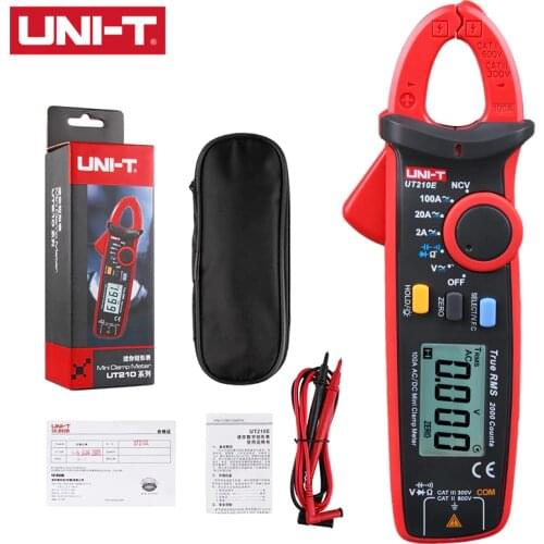 UNI-T UT210E Digital Clamp AC/DC True RMS NCV VFC Low Pass Filter Auto range 2~3 times/s Sampling Rate LCD Backlight