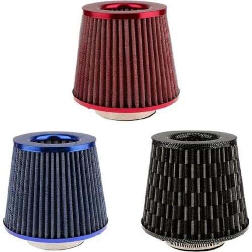 Universal Car Air Filter Performance Hight Flow Cold Intake Filter Induction Kit Sport Power Mesh Cone 76MM 6inch