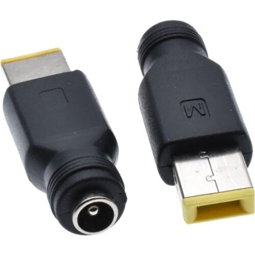 USB 5.5mm Round Jack To Square End Adapter DC Power Plug Connector For IBM HP Lenovo ThinkPad Laptop