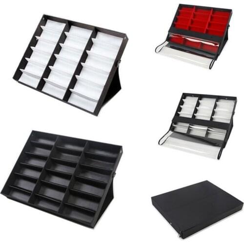 Factory Direct Sale 18 Grids Glasses Display Box Multi-glasses Display Props Sunglasses Storage Box Some Models with Lid