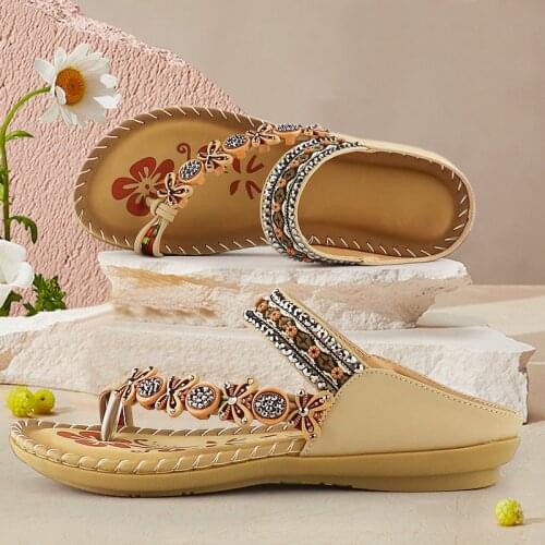 Women flip flop sparkly Rhinestone bunion corrector sandals Street comfort sandals for women summer ladies sandals 2021