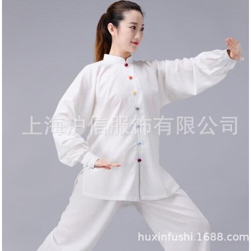 11 colors Tai Chi Cotton linen chinese standing collar Uniform Martial Arts Suit Size XS-3XL