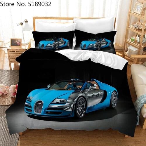2/3 Piece Racing Car Bedding Set Boys Teens Adult Bedroom Home Duvet Cover Comforter Cover Pillowcase Gift Bedspread Drop Ship