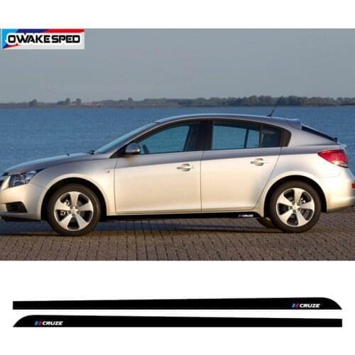 2pcs Car Door Side Stripes Stickers Auto Vinyl Wrap Racing Styling Decals For Chevrolet-Cruze Automobiles Tuning Car Accessories