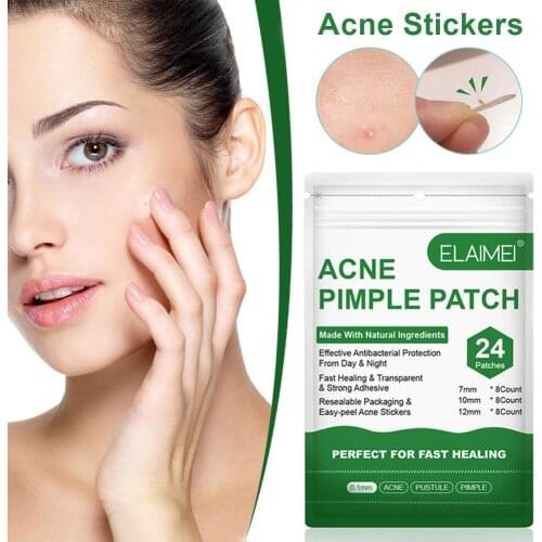 24PCS Face Acne Scar Remover Tool Face Care Acne Pimple Master Patch Pimples Sticker Blackhead Acne Paste