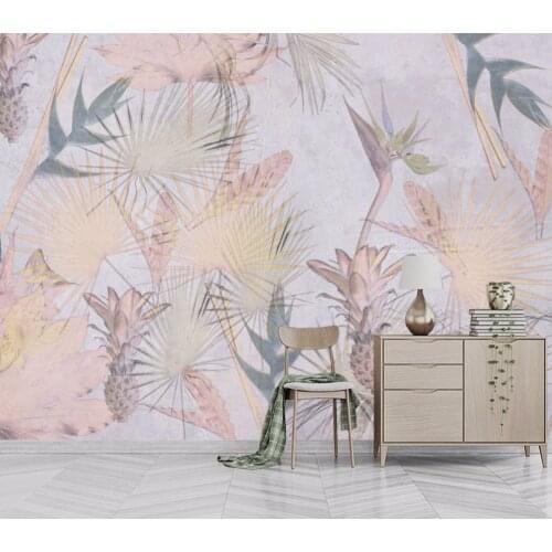 3D Photo Cartoon Southeast Asia Tropical Rainforest Leaf abstract flower 8D Wallpaper Wall Murals Living Room TV Sofa Backdrop