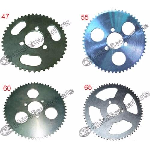 47 55 60 65 Tooth 47T 55T 60T 65T 25H 29MM Rear Sprocket Razor EVO X-Treme IZIP E Gas Scooter 47CC 49CC Mini Moto
