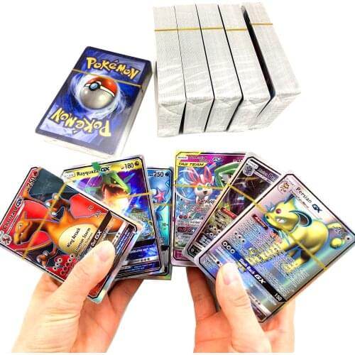 200 Pcs GX MEGA Shining Cards Game Pokemones Battle Carte Trading Cards Game Children Toy