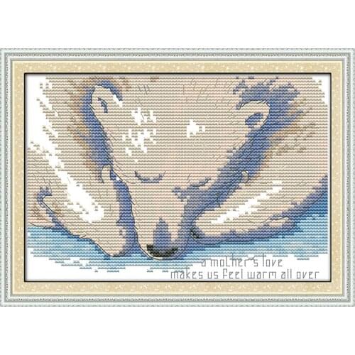 Polar bear (2) cross stitch kit cartoon 11ct count canvas stitches embroidery DIY handmade needlework plus
