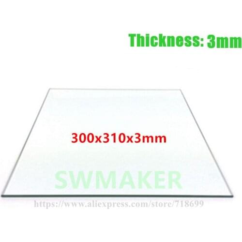 SWMAKER Large Size Printing 3D Printer Borosilicate Glass plate 300x310 mm Build Plate 3MM thickness Glass plate