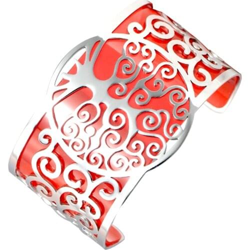 Legenstar Cuff Bangles For Women Brand Tree Of Life Stainless Steel Leather Indian Bracelets & Bangles Bohemia Fashion Bangles