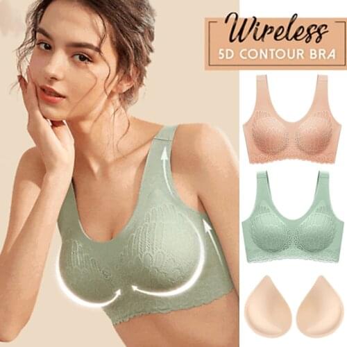 Seamless Sexy Crop Top Women Underwear Sexy Lace Brassiere Push Up Bralette Wireless Comfort Bra Pads Top Sexy Bras For Women