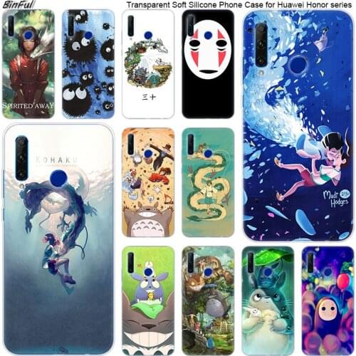 Hot Studio Ghibli Anime Soft Silicone Phone Case for Huawei Honor 20 20i 10 9 8 Lite 8X 8C 8A 8S 7S 7A Pro View 20 Fashion Cover