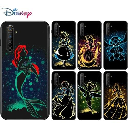 Black Soft Elsa Ariel Princess For OPPO F5 F7 F9 F11 F15 F17 R9S R15 R15X R17 RX17 K1 K3 K5 Pro Neo Phone Case