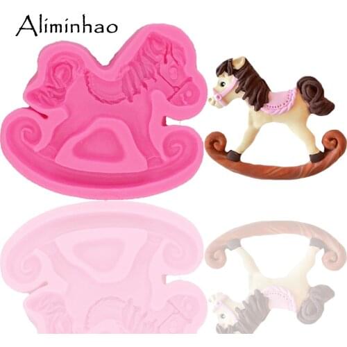 B0731 Baby toy trojan shape for DIY Cake border Silicone mold chocolate fondant cake decorating tools Resin Clay Mould