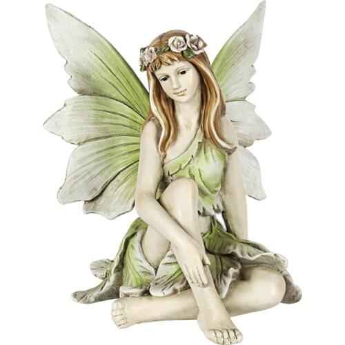 Girl Flower Fairy Decoration Resin Crafts Flower Fairy Ornament Exquisite Beautiful Statue Decoration For Garden