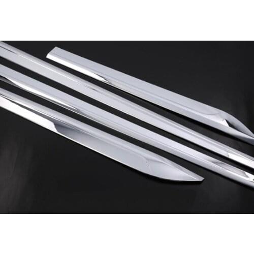 For Audi Q5L 2018 4PCS Car Styling ABS Chrome Exterior Car Side Door Body Trim Molding Accessories Side Cover Trim