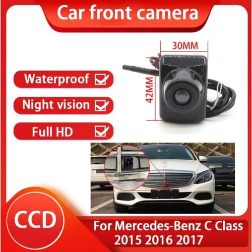 Full HD CCD Car Front View Logo Embeded Camera For Mercedes-Benz C Class 2015 2016 2017 Waterproof Night Vision high quality