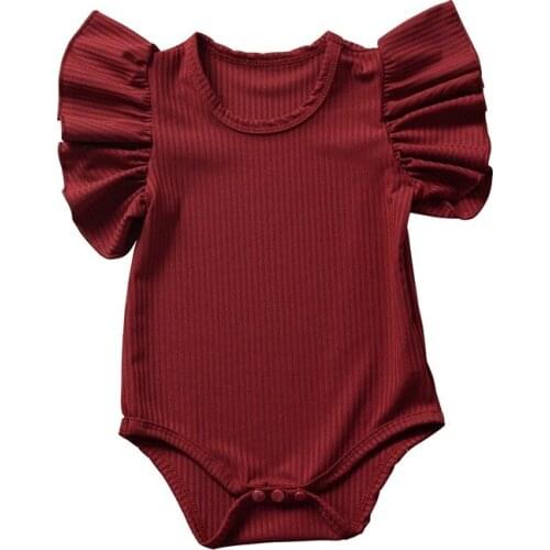 INS Summer Baby Romper Ruffled Short-Sleeve Cotton Baby Girl Clothes Jumpsuit Toddler Newborn Infant Overalls ropa bebe