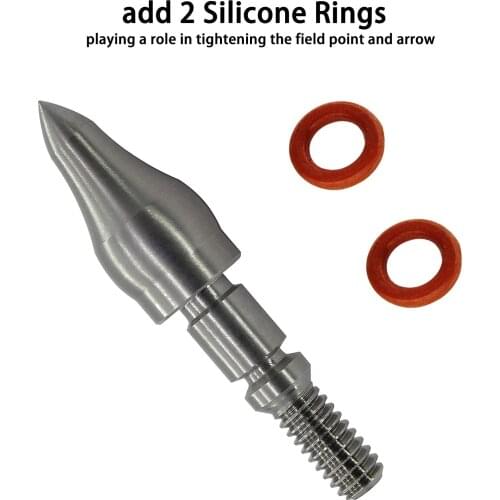 Maifield Stainless Steel Archery Field Points Easy Pull Outside Diameter 5/16(7.94mm)100 Grain Screw in Archery Field Combo