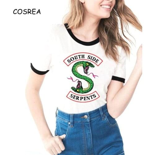 South Side Riverdale Serpents Cosplay Costumes Girls T-shirt SouthSide Riverdale Cosplay Short Sleeve Women SummerTees