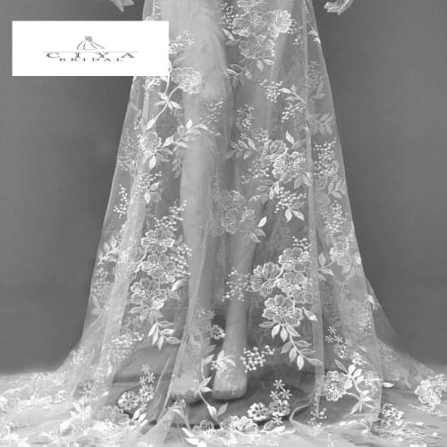 Bridal Lace Fabric 130cm Width Dress Lace Fabric Bridal Lace Fabric Sequins Lace Fabric Sell By 1 Yard