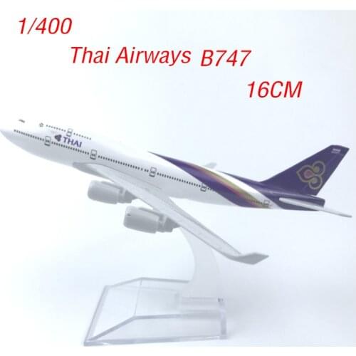 16CM 1/400 Diecast Airplane Model Thai Airways International B747 Alloy Static Display Adult Collection Mini Toys Boys