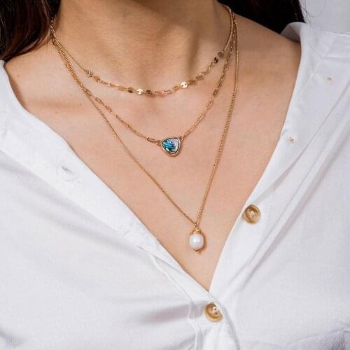 Fashion Women Faux Pearl Design Multilayer Long Chain Necklace Jewelry Gift necklace for women подвеска на шею 2020