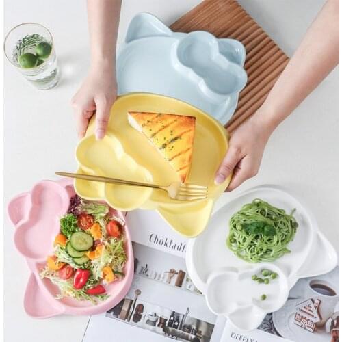 Cartoon ceramics kitty Cute Dish Cake Display Dish Small Dish Gift Snacks/Nuts/Desserts Plate