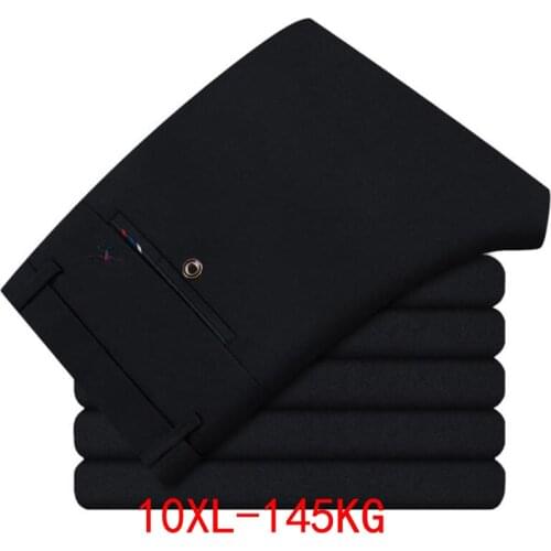 Spring Autumn Large Size Big 48 50 52 6XL 7XL 8XL 9XL 10XL men suit pants Straight Trousers suit pants business navy blue pants