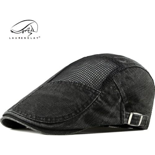 Mens Beret summer thin cap with cut out mesh sun visor womens art and art back to the ancient forward hat tide