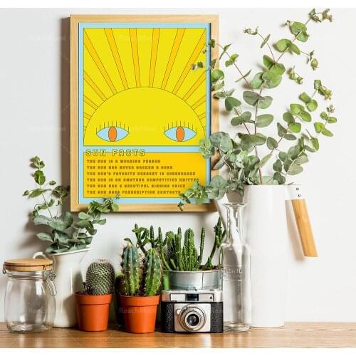 Sunshine printable wall art, retro art decoration best gift print for childrens room