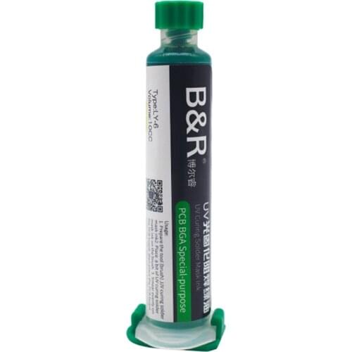 THE NEWEST B&R UV light curing solder mask solder paste solder mask green oil for PCB BGA circuit boards for mobile repair