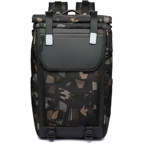 New Fashion High Quality School Backpack Mens Knapsack Business Multifunction Computer Bag With USB Charging