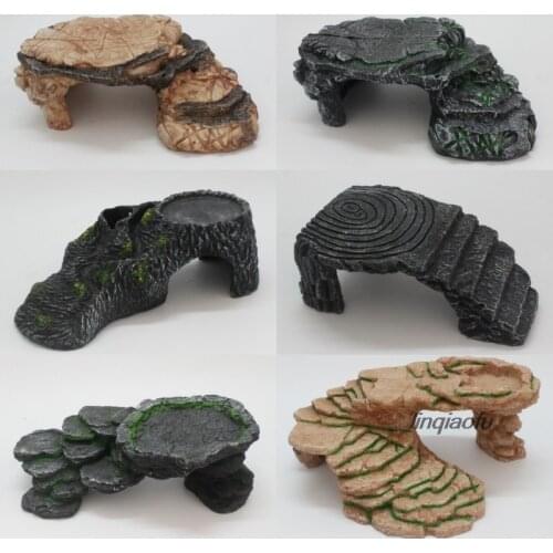 Turtle climbing platform resin imitation stone amphibious tank aquarium landscaping