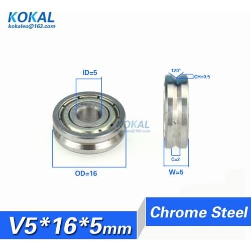 [V0516-5]10PCS high quality sliding roller window door bearing V type minisize wire tracking pulley 625VV 0516V 5*16*5mm