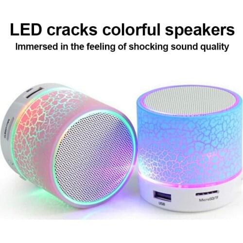 Portable Crack Bluetooth Speaker Led Colorful Lighting Speaker For Bedroom Outdoor Music Column For Pc Mobile Telephone Speakers