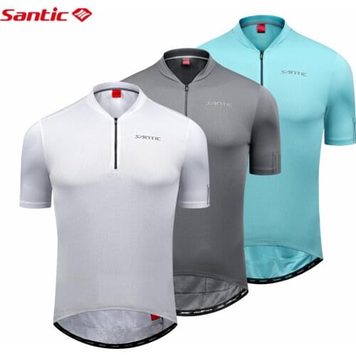 Santic Cycling Jersey Men MTB Cycling Clothing Bike Shirt Three Colors Comfortable Breathable Asian Size M-4XL
