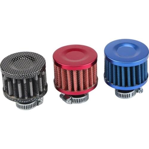 Universal Interface Car Motorcycle Air Filters 12mm Car Cone Cold Air Intake Filter Turbo Vent Crankcase Breather