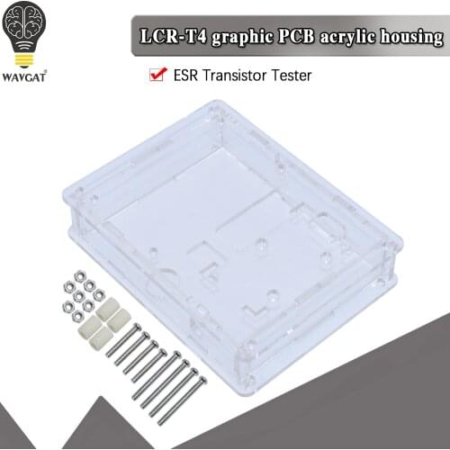 WAVGAT LCR-T4 Box Clear Acrylic LCR-T3 Case Shell Housing For LCR-T4 Transistor Tester ESR SCR/MOS LCR T4