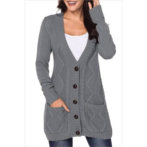 2019 Hot Women Spring Autumn Long Cardigan Sweater Coat Female Fashion Long Sleeve Crochet Girl Knitted Jacket Tops