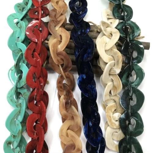 1.0 Meter Acrylic Necklace Strands Linked Bag Chains Women Jewelry DIY Accessories Chains Components Necklace Earrings N009-2