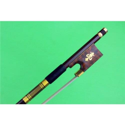 1 PC violin bow carbon fiber violin bow violin accessories carbon fiber wrapped wooden skin snake wooden tail library
